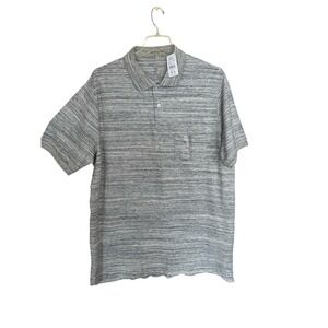 DXL Men's Apparel Grey Pull Over Collar Short Sleeve Shirt Size 2XLT NEW